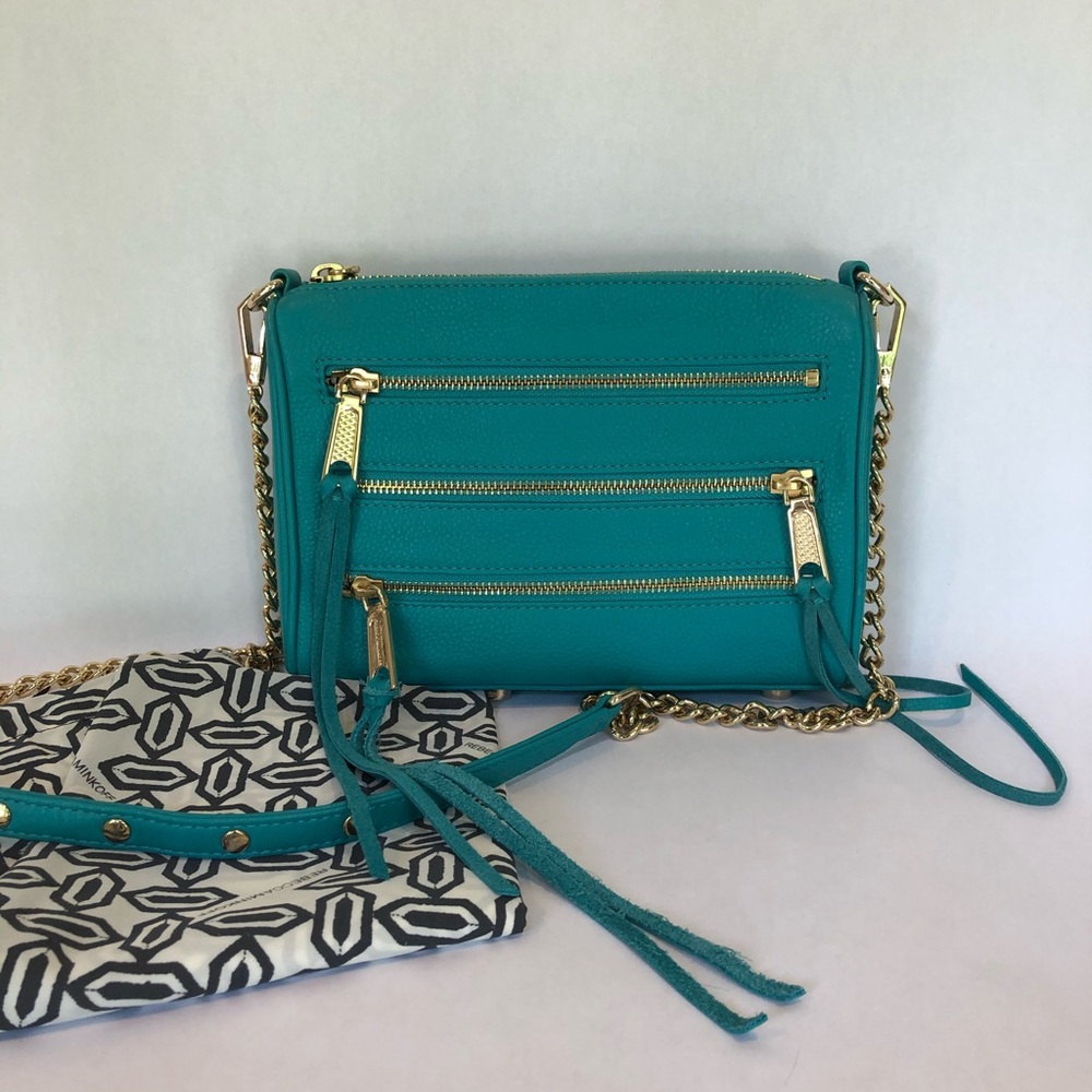 Rebecca Minkoff Teal Mini Zip Purse